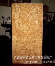 【金马】供应玻璃钢人物浮雕壁画 农民耕作丰收图墙饰 主题公园